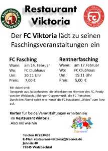 FC Fasching @ Restaurant Viktoria | Walzbachtal | Baden-Württemberg | Deutschland